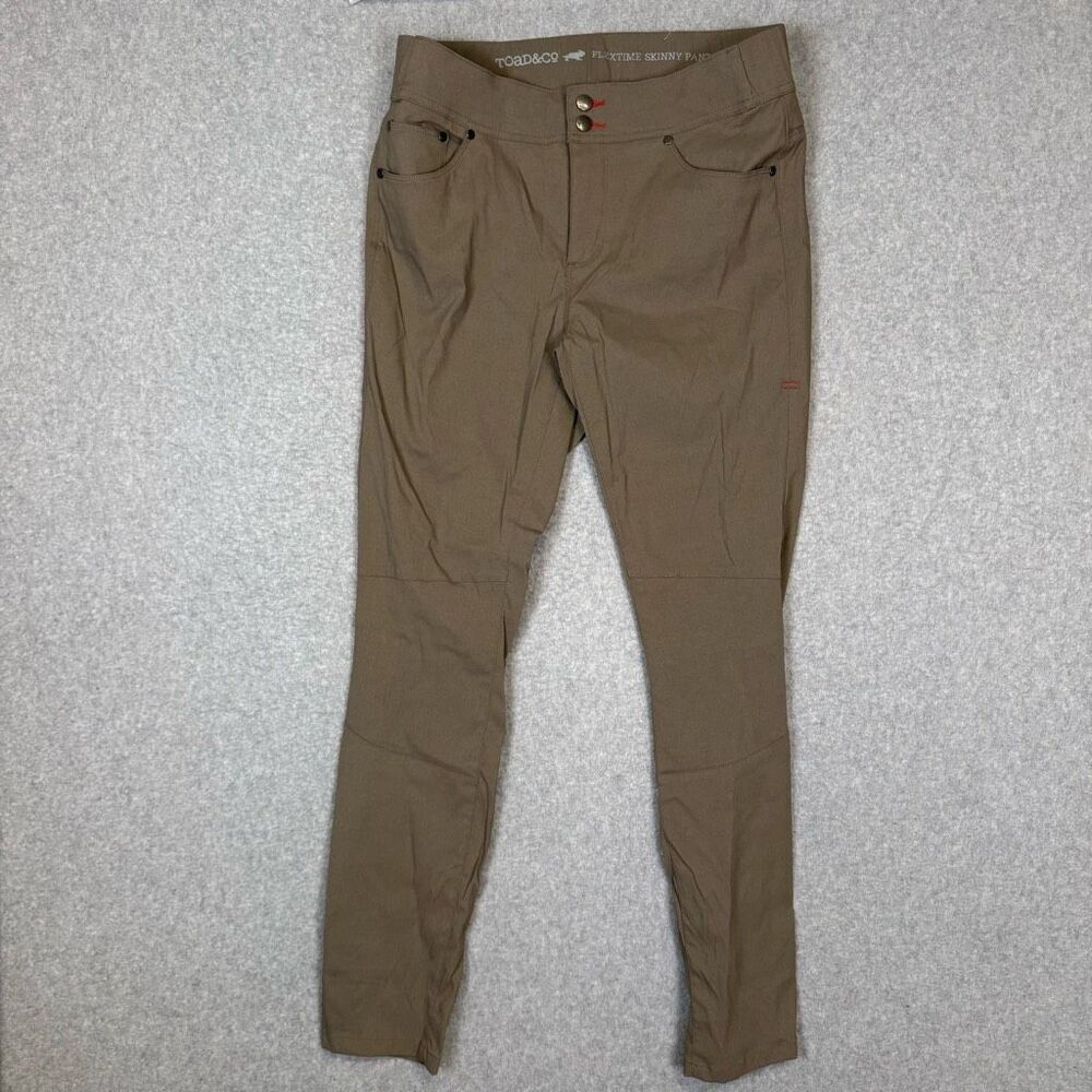 Toad & Co Women's Size 12 Flextime Skinny Pants Ankle Length Stretch